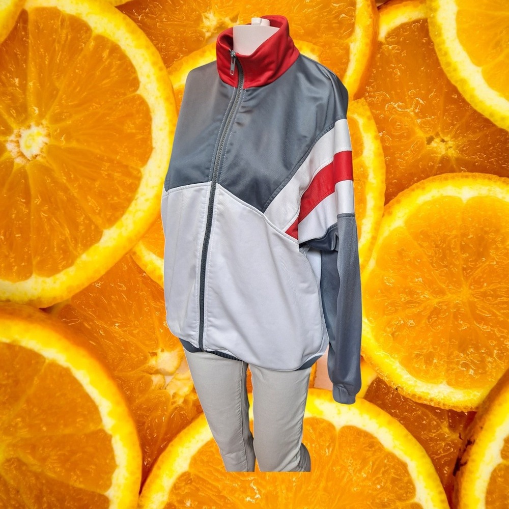 Wilson Track Jacket Full Zip Color Block‎ Athletic Warm Up Coat Mens M